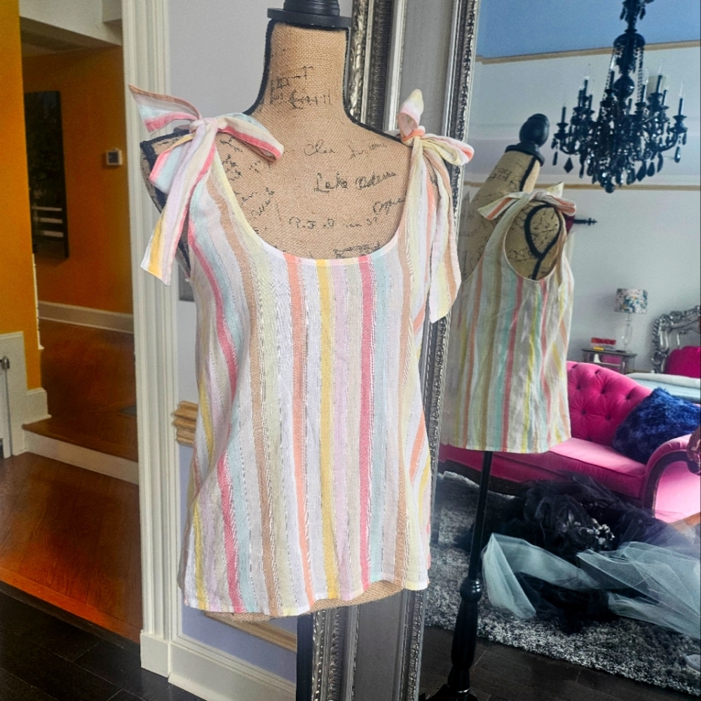 Sezane Striped Multicolor Top Size 38